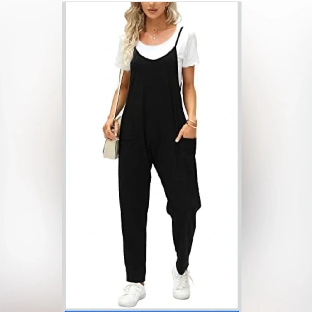 Black Sleeveless Jumpsuit - Picture 3 of 7